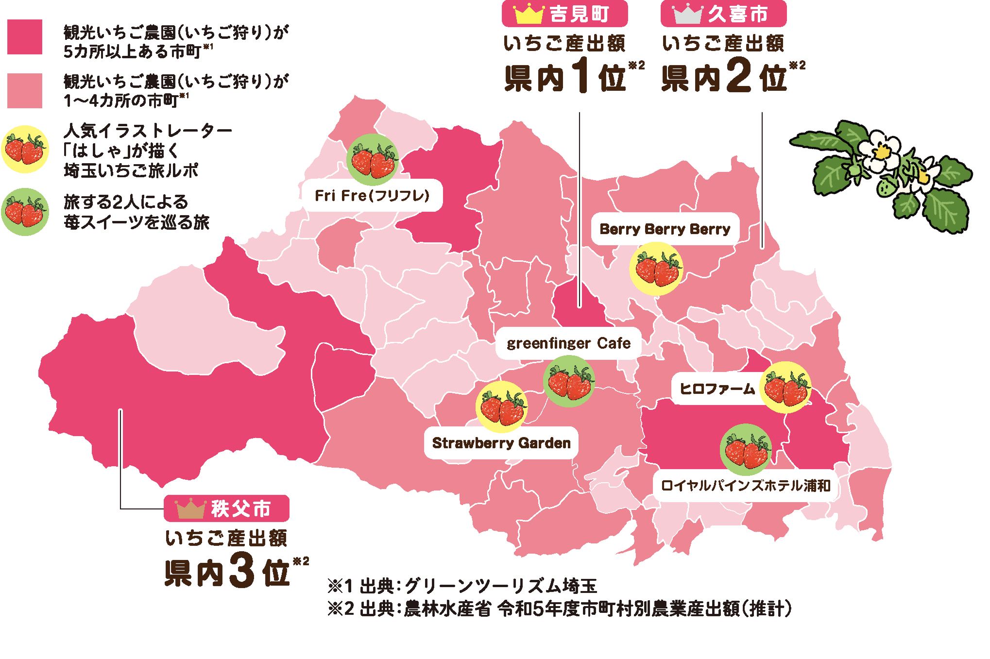 埼玉いちごMAPの画像
