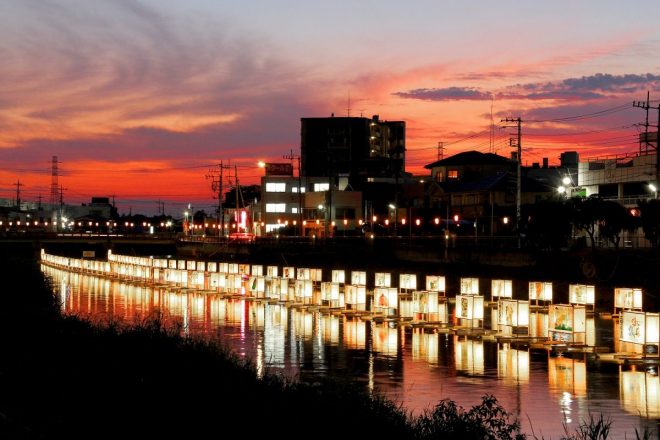 古利根川流灯まつりの画像